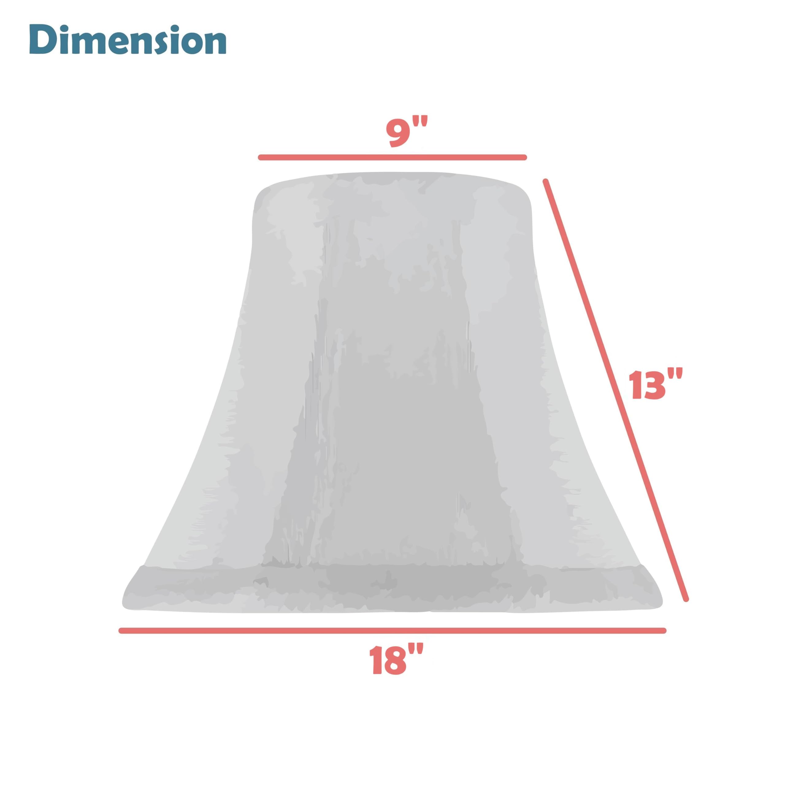 Aspen Creative Bell Lamp Shade – Natural Burlap Spider Construction, 18"