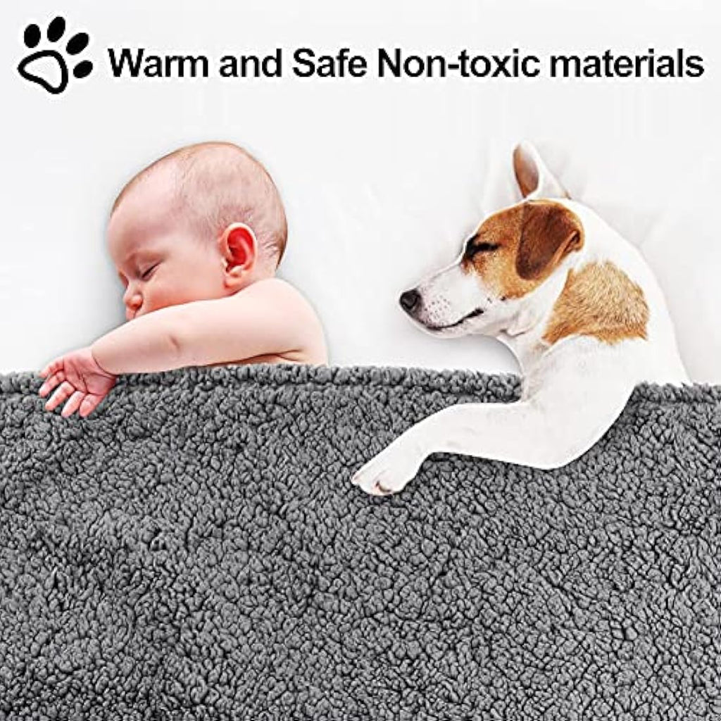 Waterproof Dog Blanket – Sherpa Fleece Pet Throw, XX Large