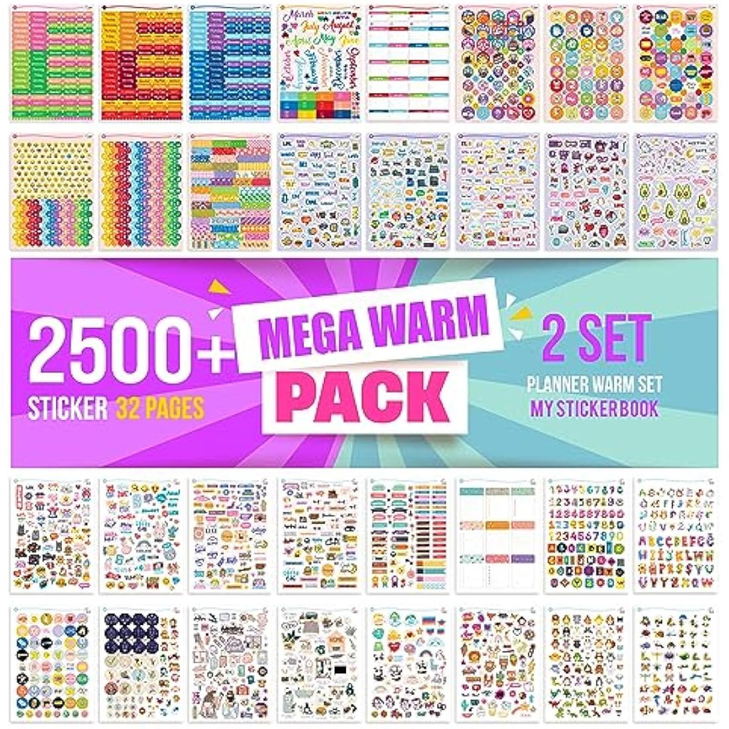 Planner Sticker Set - 2500+ Pcs Journaling & Calendar Sheets