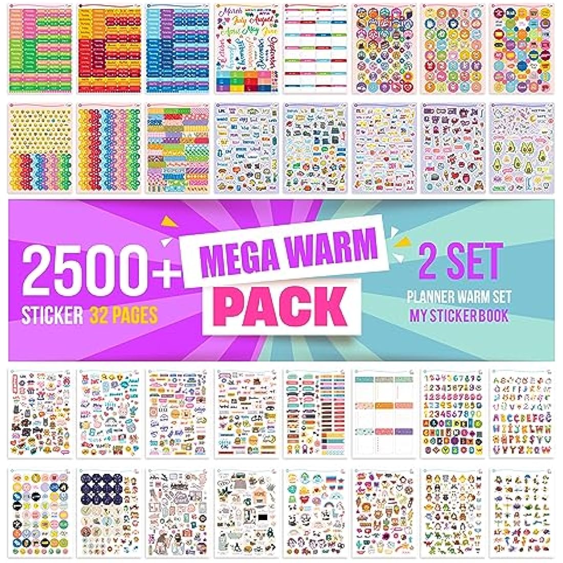 Planner Sticker Set - 2500+ Pcs Journaling & Calendar Sheets