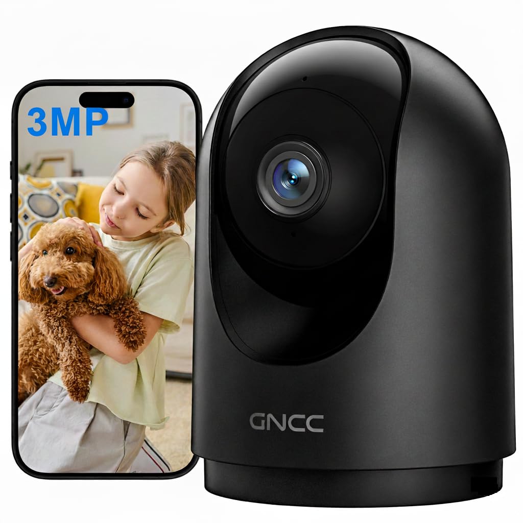 GNCC 2K Indoor Security Camera – WiFi Pet & Baby Monitor with Night Vision