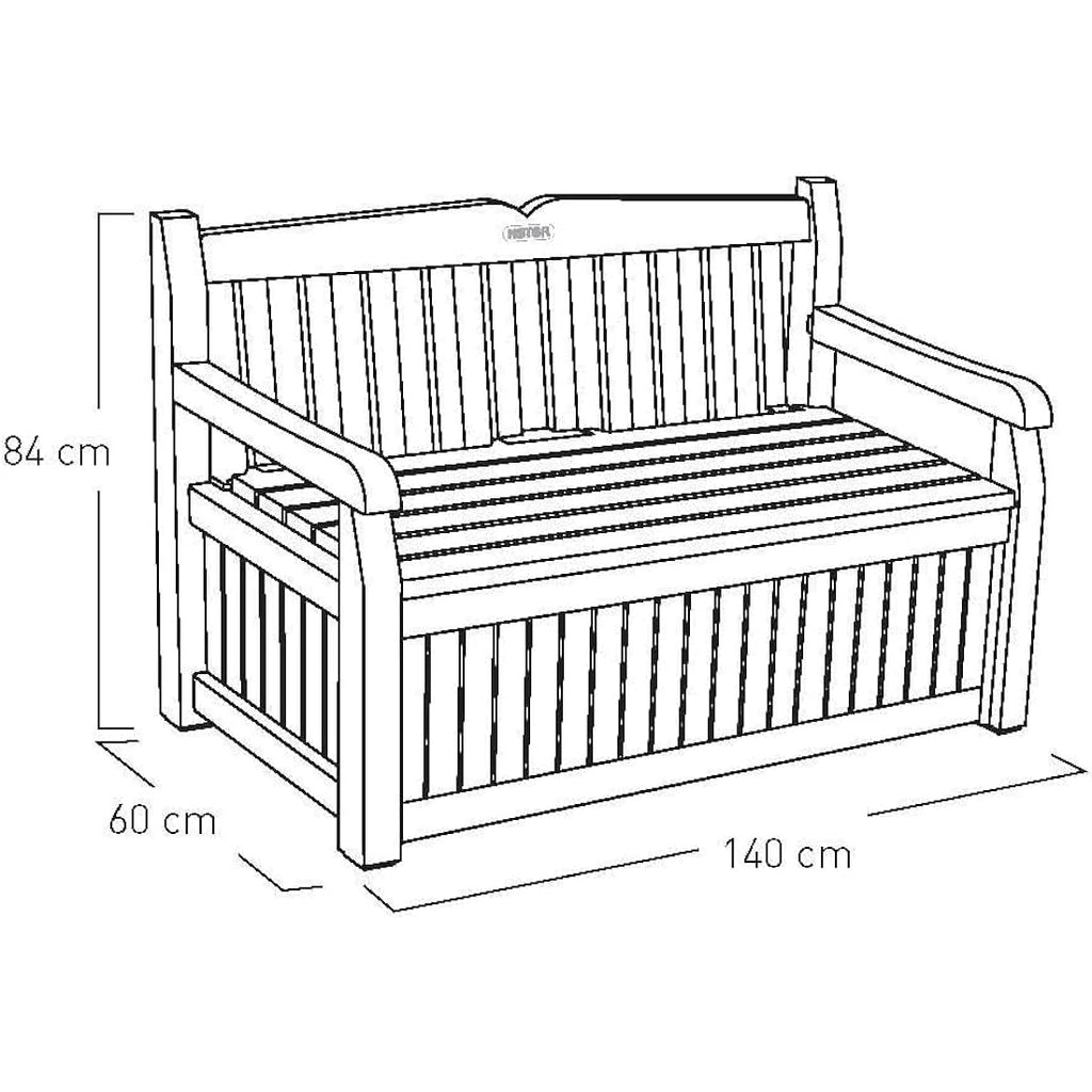 Keter Eden 265L Outdoor Garden Storage Bench – Weatherproof Resin