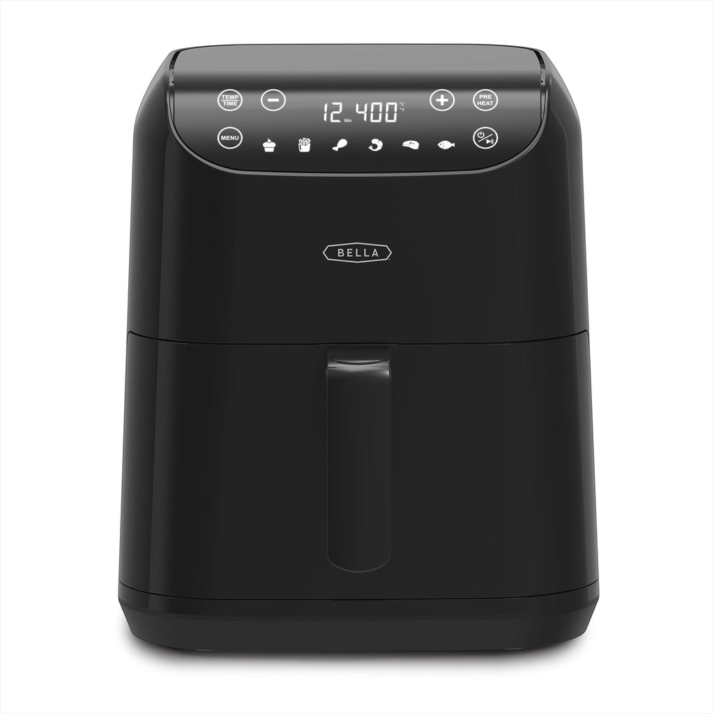 BELLA 6L Digital Touchscreen Air Fryer – 1500W 6-in-1 Multi-Cooker, Black
