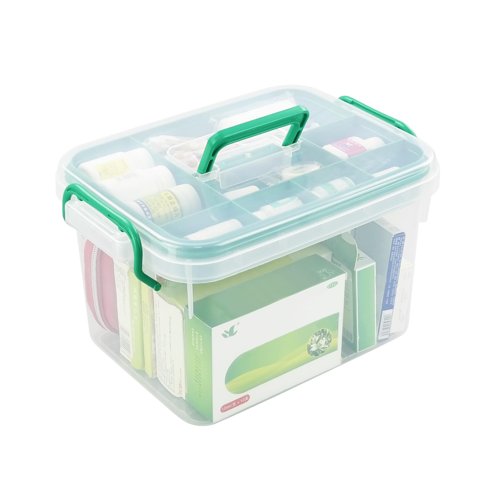 Parlynies Plastic First Aid Box | Medicine Storage Organizer with Handle