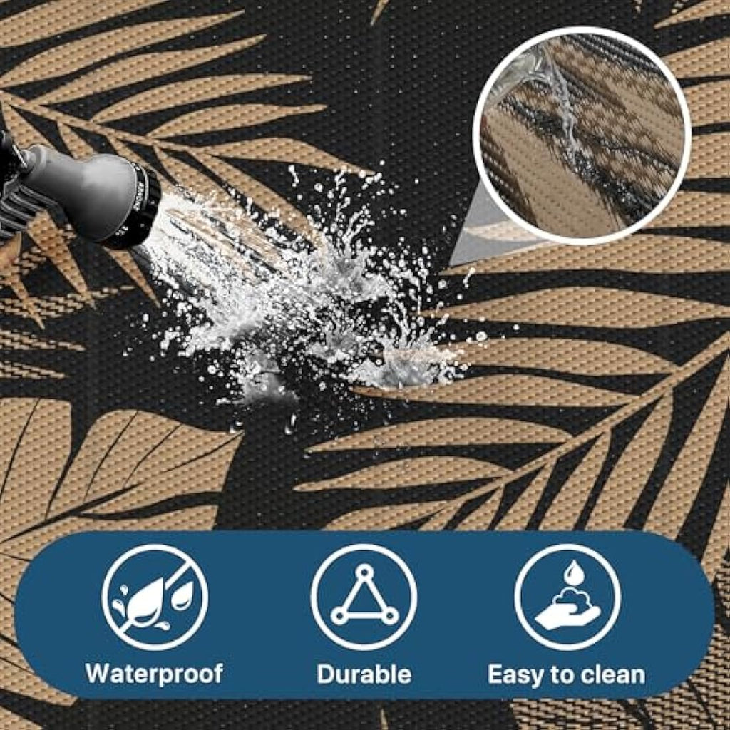 Genimo Outdoor Rug – 275x365cm Reversible Waterproof Plastic Patio Mat
