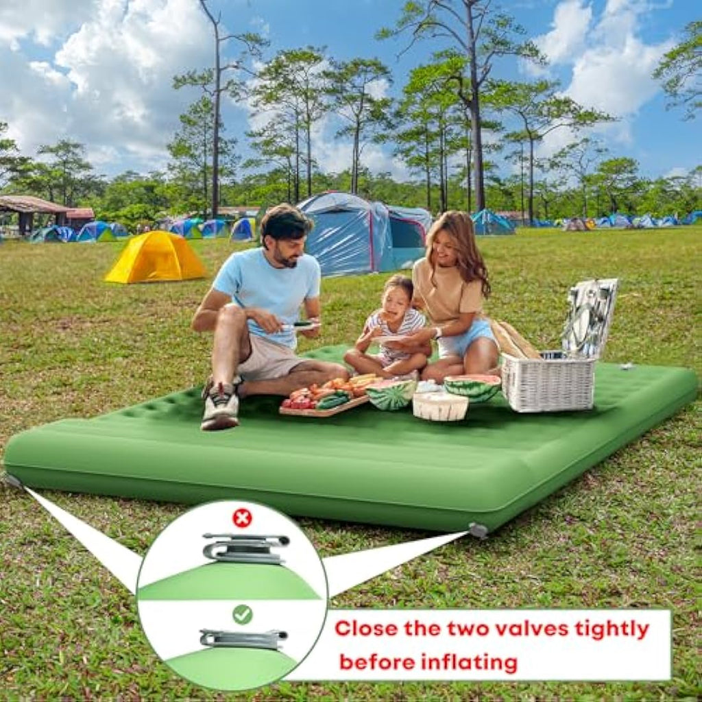 MAMBAKOTR Camping Sleeping Pad – Extra Thick Inflatable Mattress with Pump