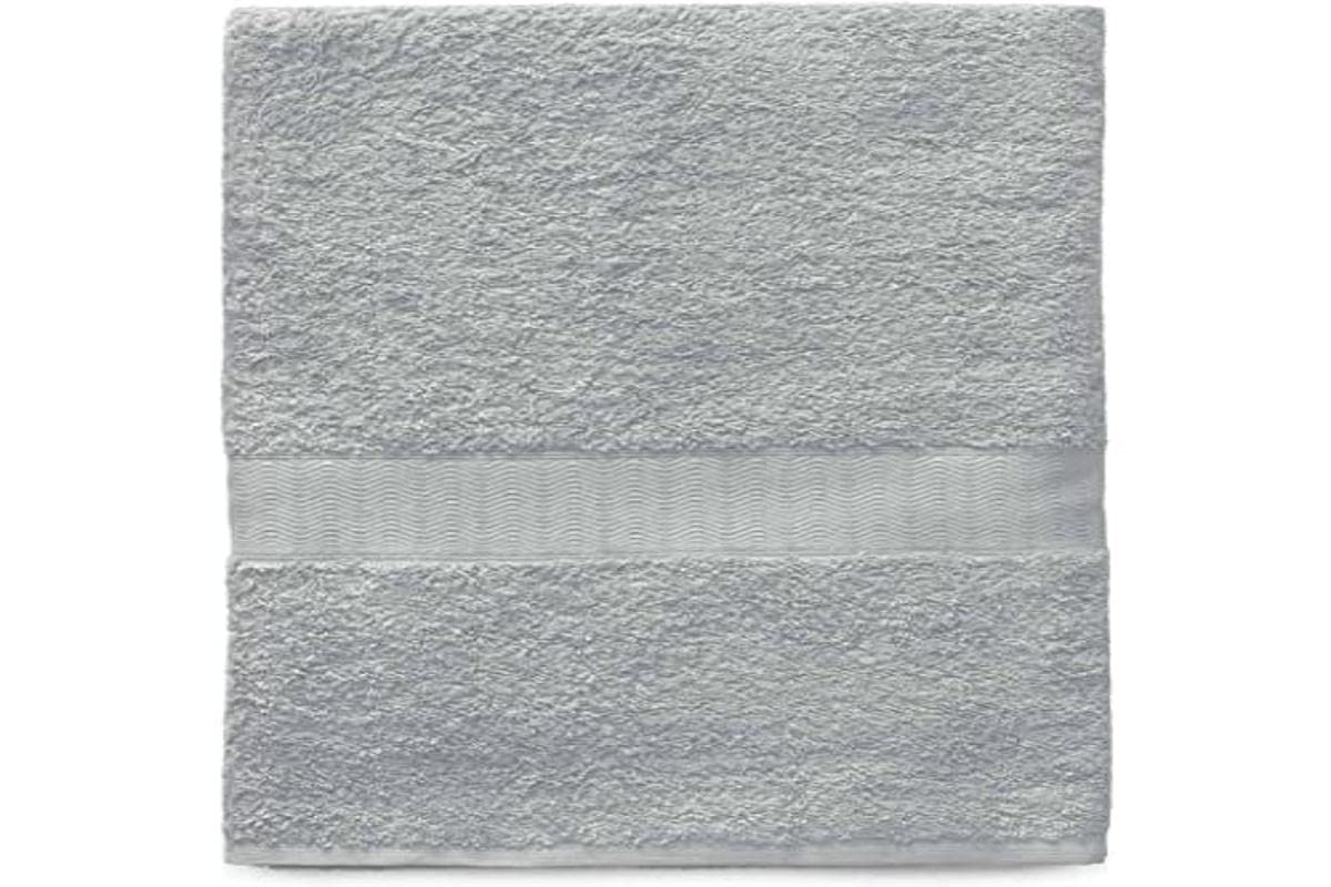 Gabel Bath Towel – 100% Cotton Plain Grey Towel, 70 x 94 cm