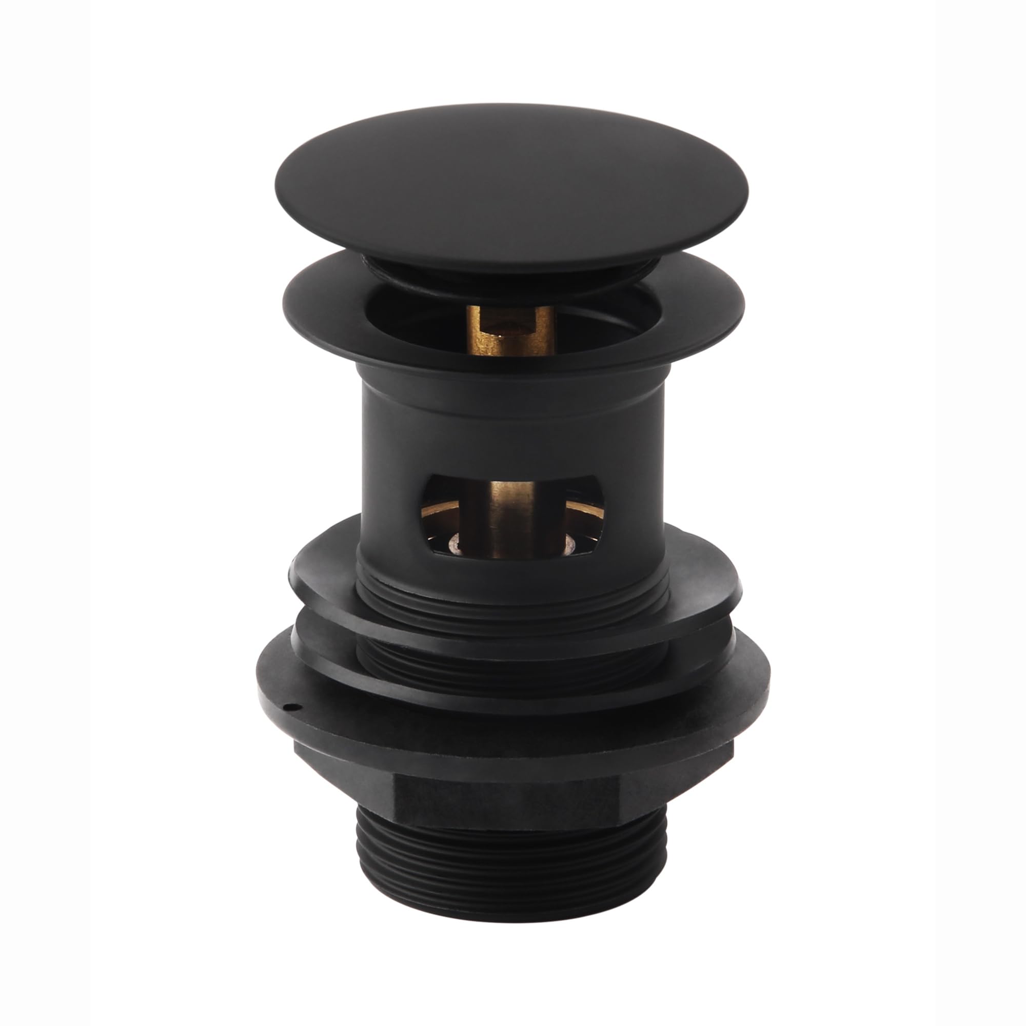 ENKI Matte Black Slotted Pop Up Basin Waste | 1.1/4" Click Clack Plug