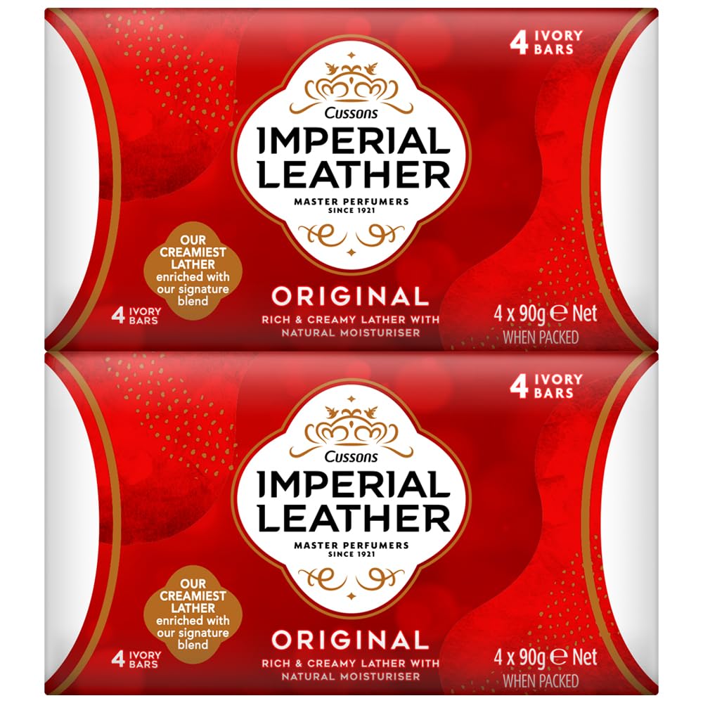 Imperial Leather Original Bar Soap with Vitamin E - Bulk Pack of 32 Bars