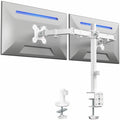 VIVO Dual Monitor Desk Mount Stand – White Heavy Duty Adjustable Arms