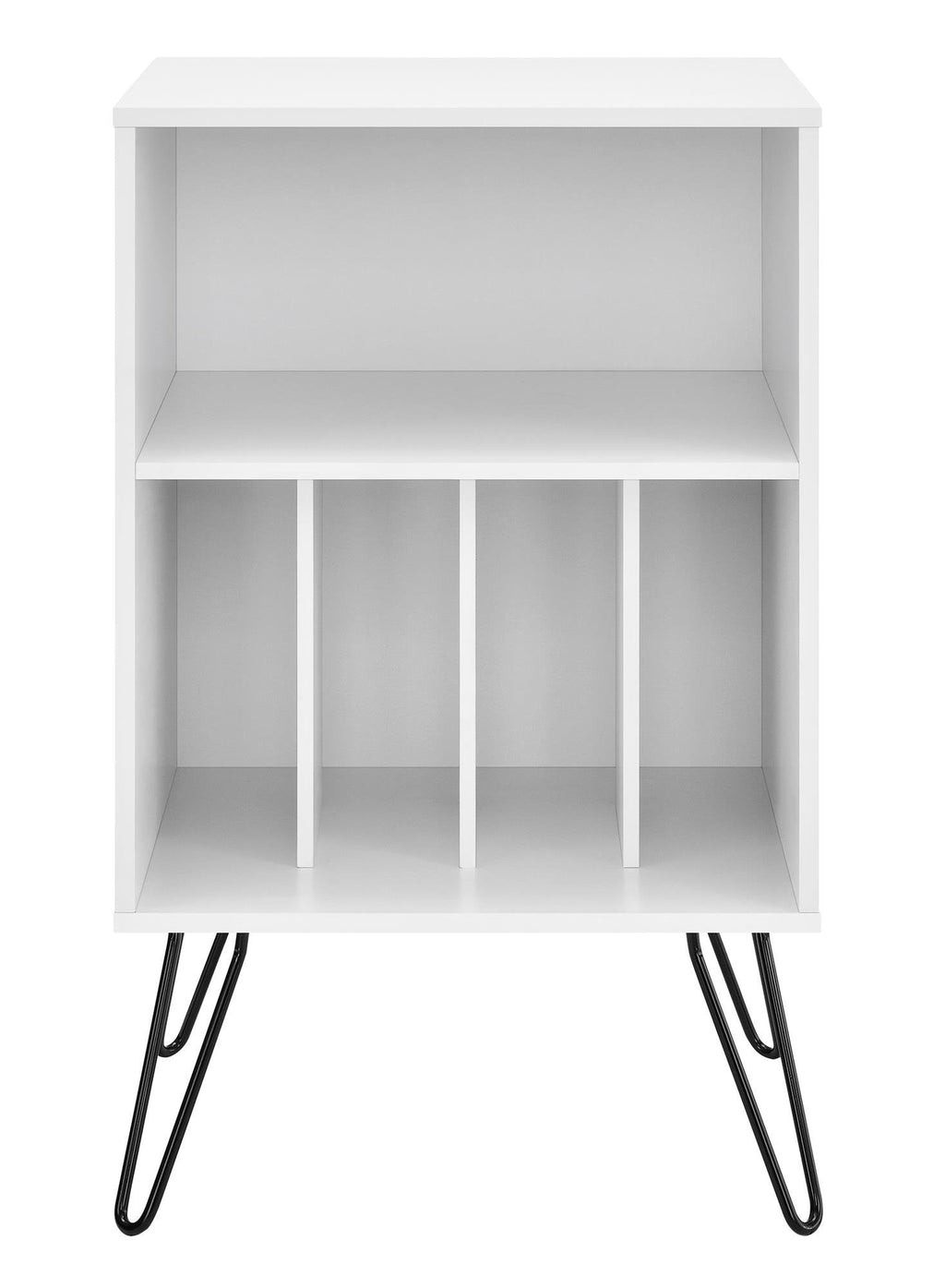 Ameriwood Harmony Turntable Stand, Wood Look White, 86.61 cm H x 52.58 cm W x 45.72 cm D - image 2