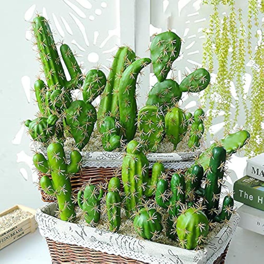 9-Pack Artificial Succulent Plants – Fake Cactus Stems