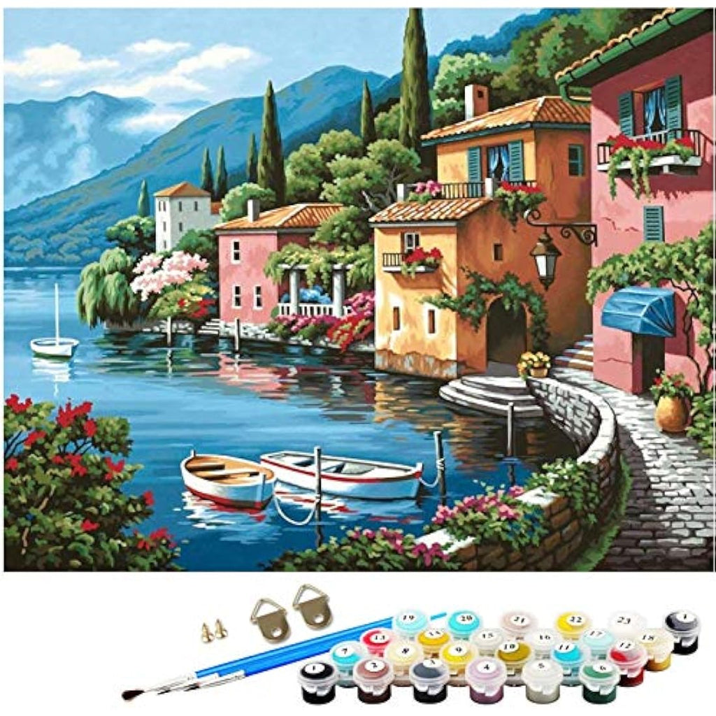 Jolof Store Paint by Number Kit for Adults - Sea View DIY Canvas 16x20