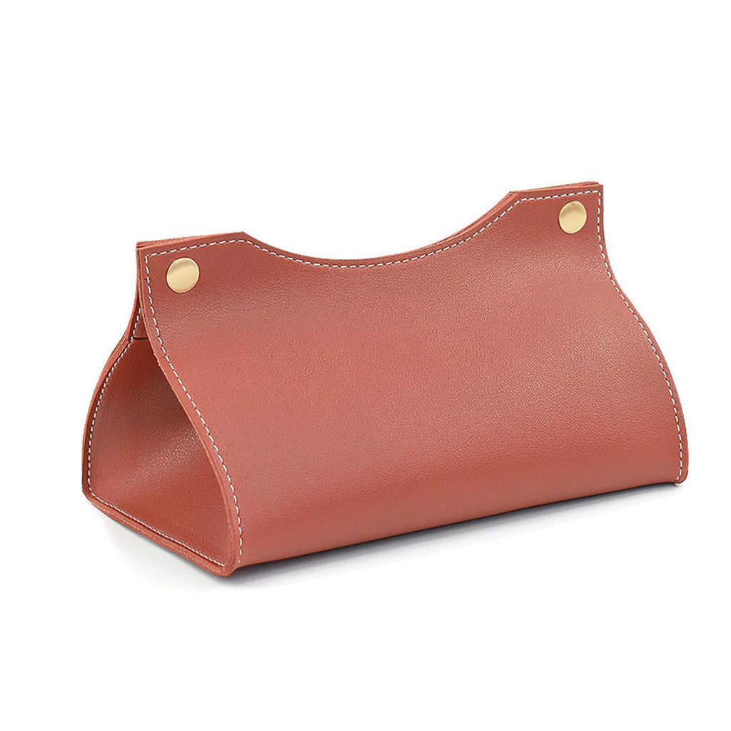 CHENGZI Tissue Box Holder, PU Leather Tissue Box Cover Holder Organizer for Home and Car