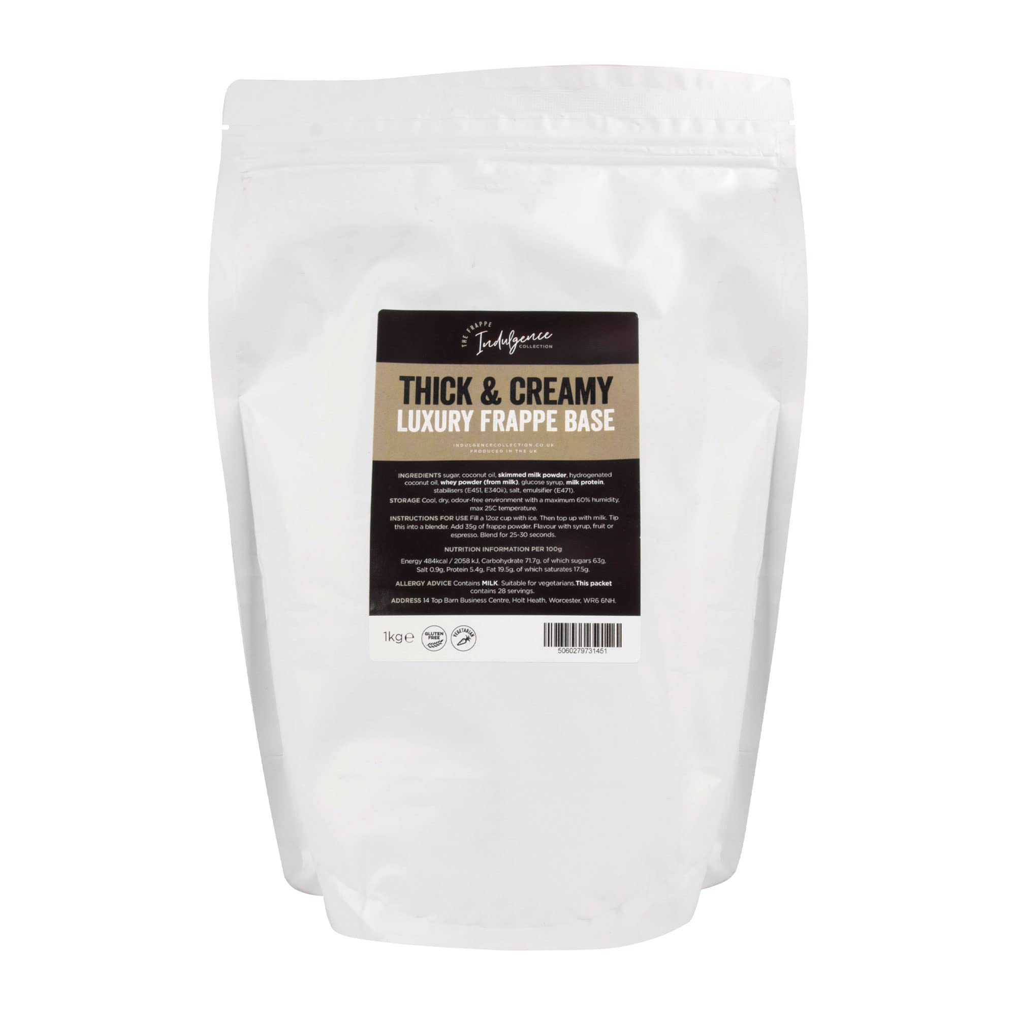 Jolof Store Unflavoured Frappe Powder Base – Creamy 1kg Mix