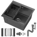 Jolof Store Stainless Steel Inset Kitchen Sink with Waste Kit – 40x40cm