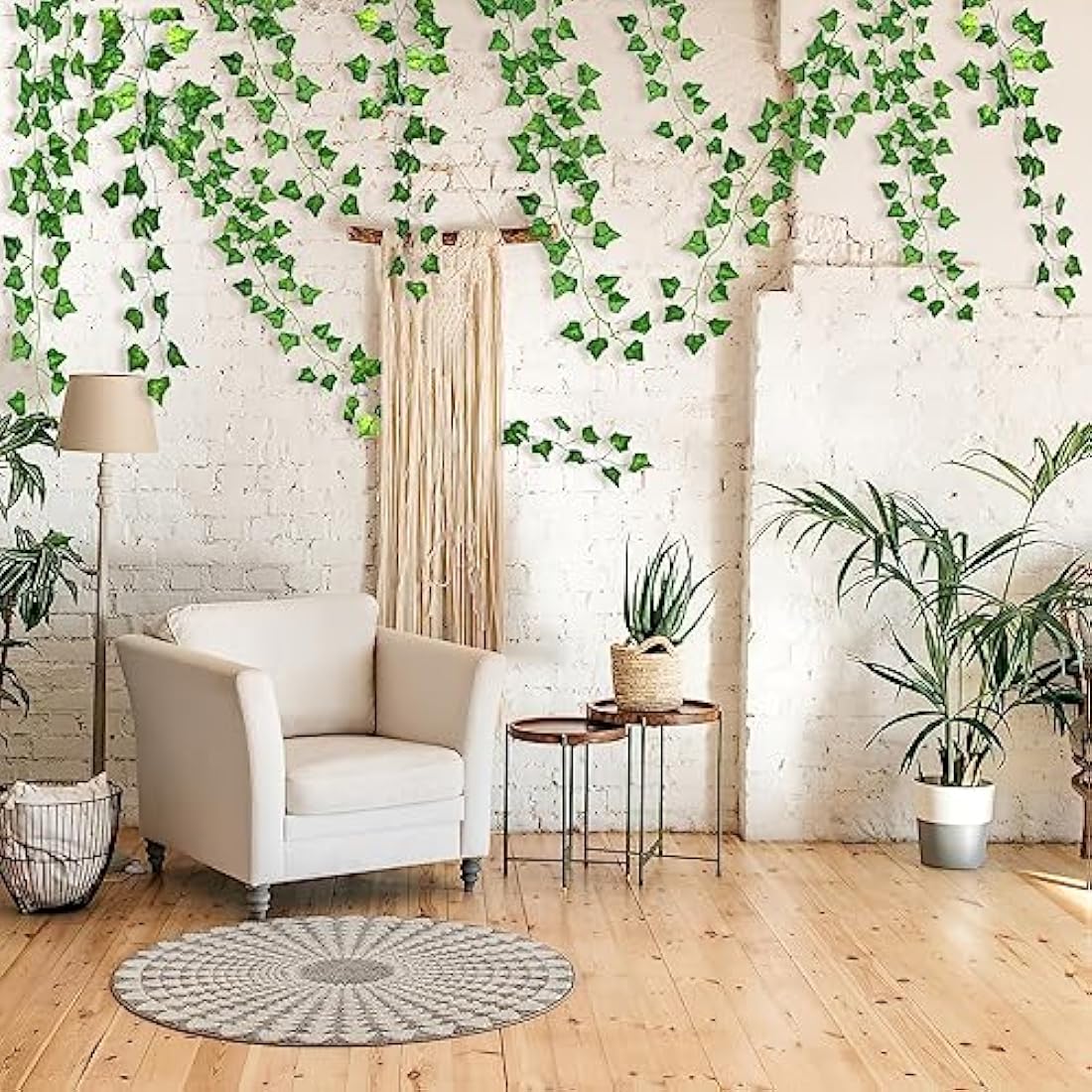 CQURE 48Pcs Artificial Ivy Garland Vines | 336Ft UV Resistant Fake Plants