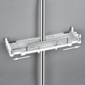 LOLYPOT Telescopic Shower Shelf | No-Drill Bathroom Caddy for 18-25mm Rails