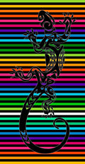 Miracle Home Beach Towel - Egyptian Cotton Salamander Rainbow - 90x165