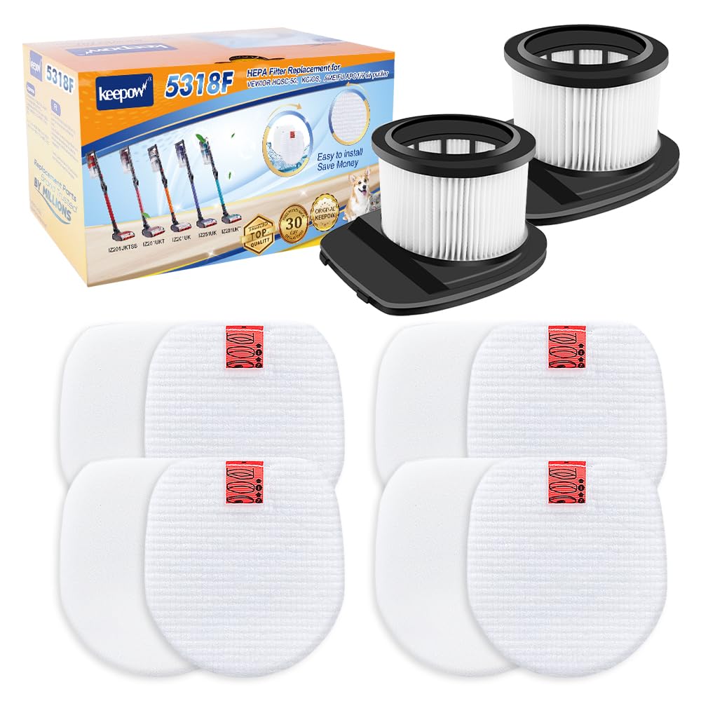 KEEPOW Replacement Filters for Shark IZ201UK IZ251UK Vacuum – 10 Pack