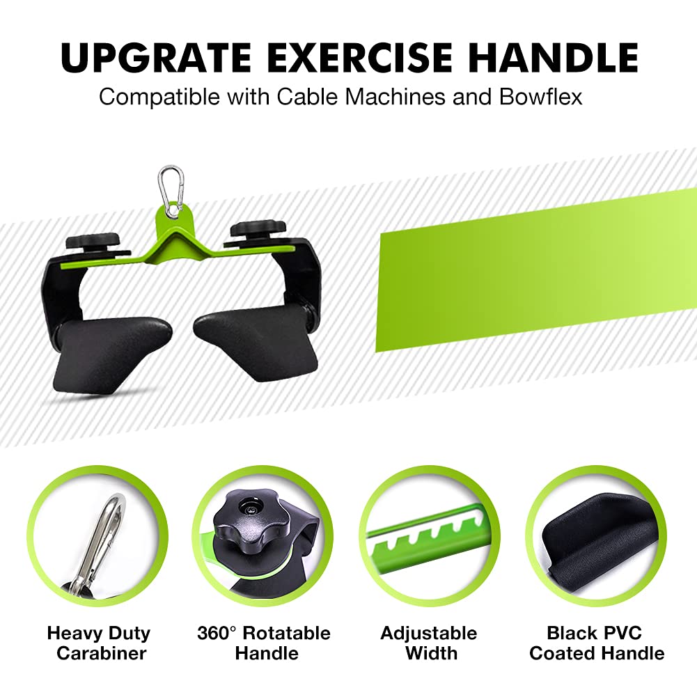 SevnElk LAT Pull Down Rowing Handle – 3-Grip Steel Cable Machine Attachment