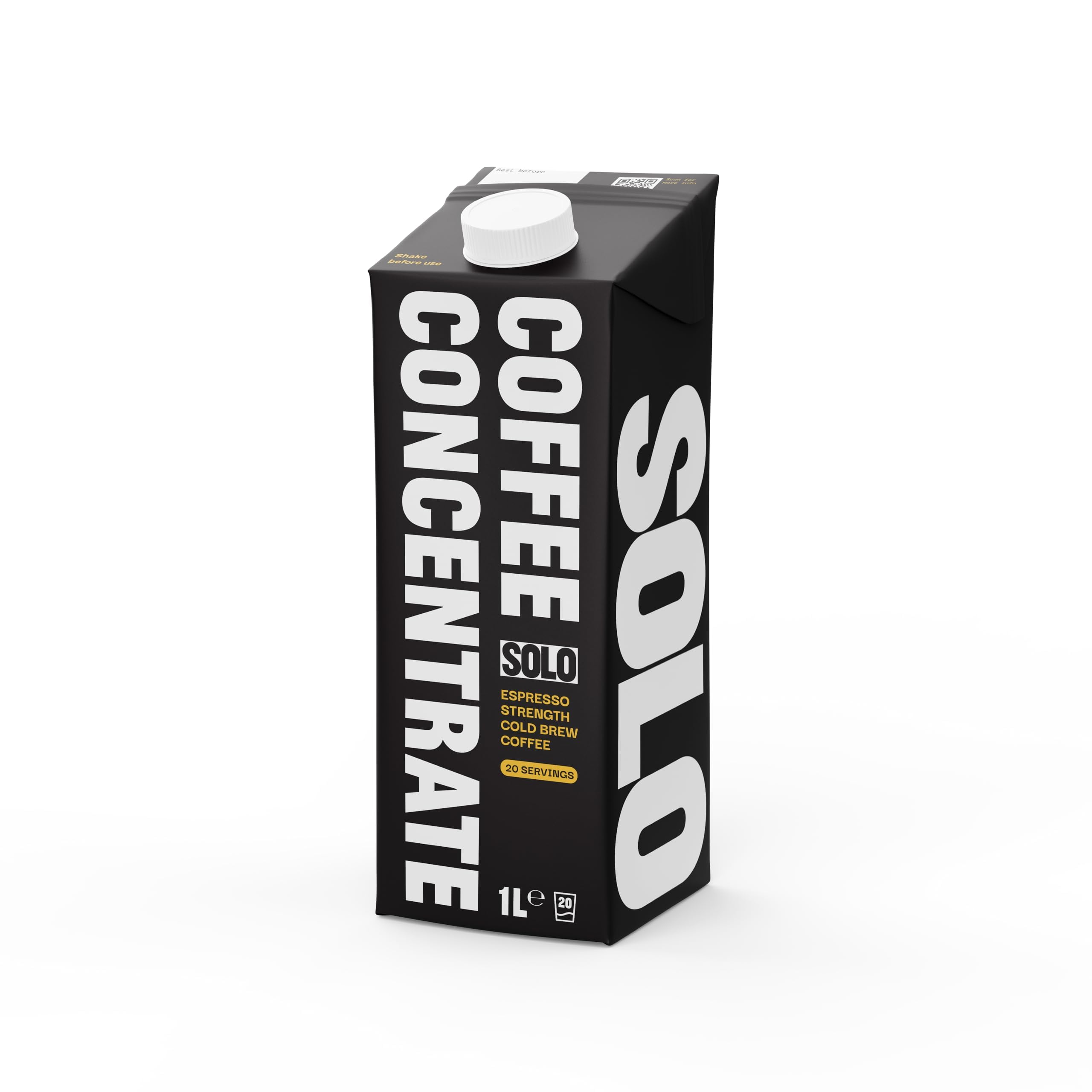 Solo Cold Brew Coffee Concentrate | Espresso Strength | 1L (20 Shots)
