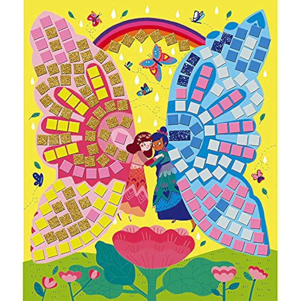 Janod Fairies Foam Mosaics Creative Kit – Kids Educational Art Set