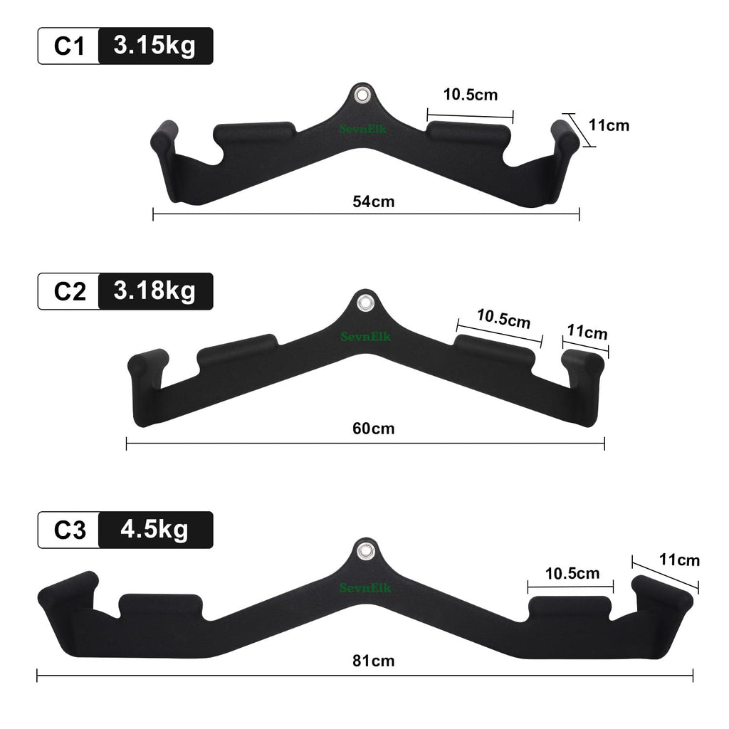 Row Handle Cable Attachment – Steel V-Bar for Gym Training