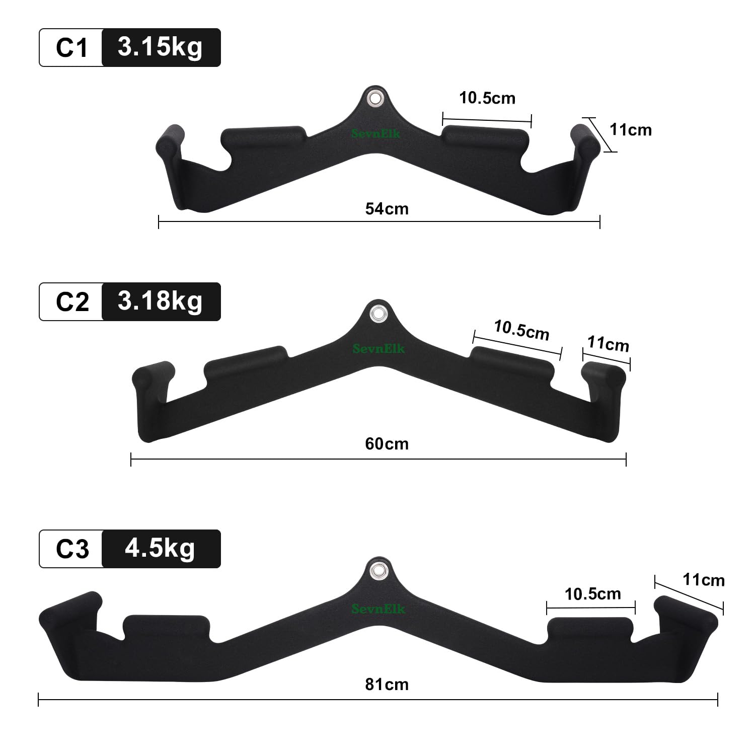 Row Handle Cable Attachment – Steel V-Bar for Gym Training