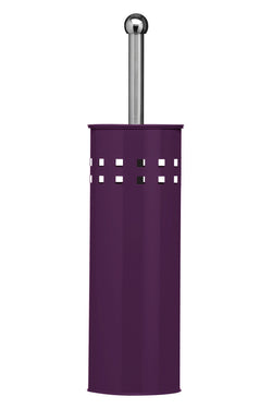 Premier Housewares Purple Stainless Steel Toilet Brush and Holder