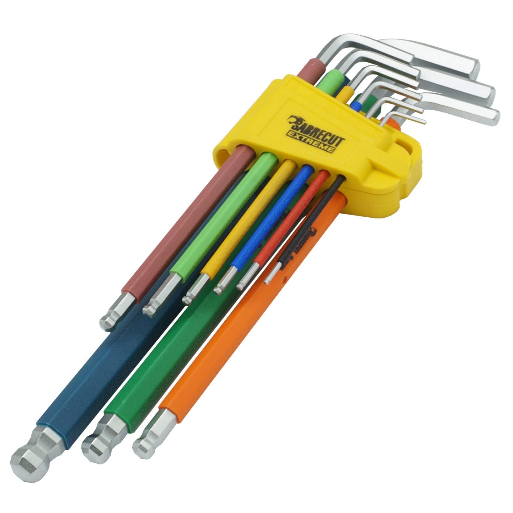 SabreCut 9pc Extra Long Hex Key Set | Colour Coded Allen Keys 1.5-10mm