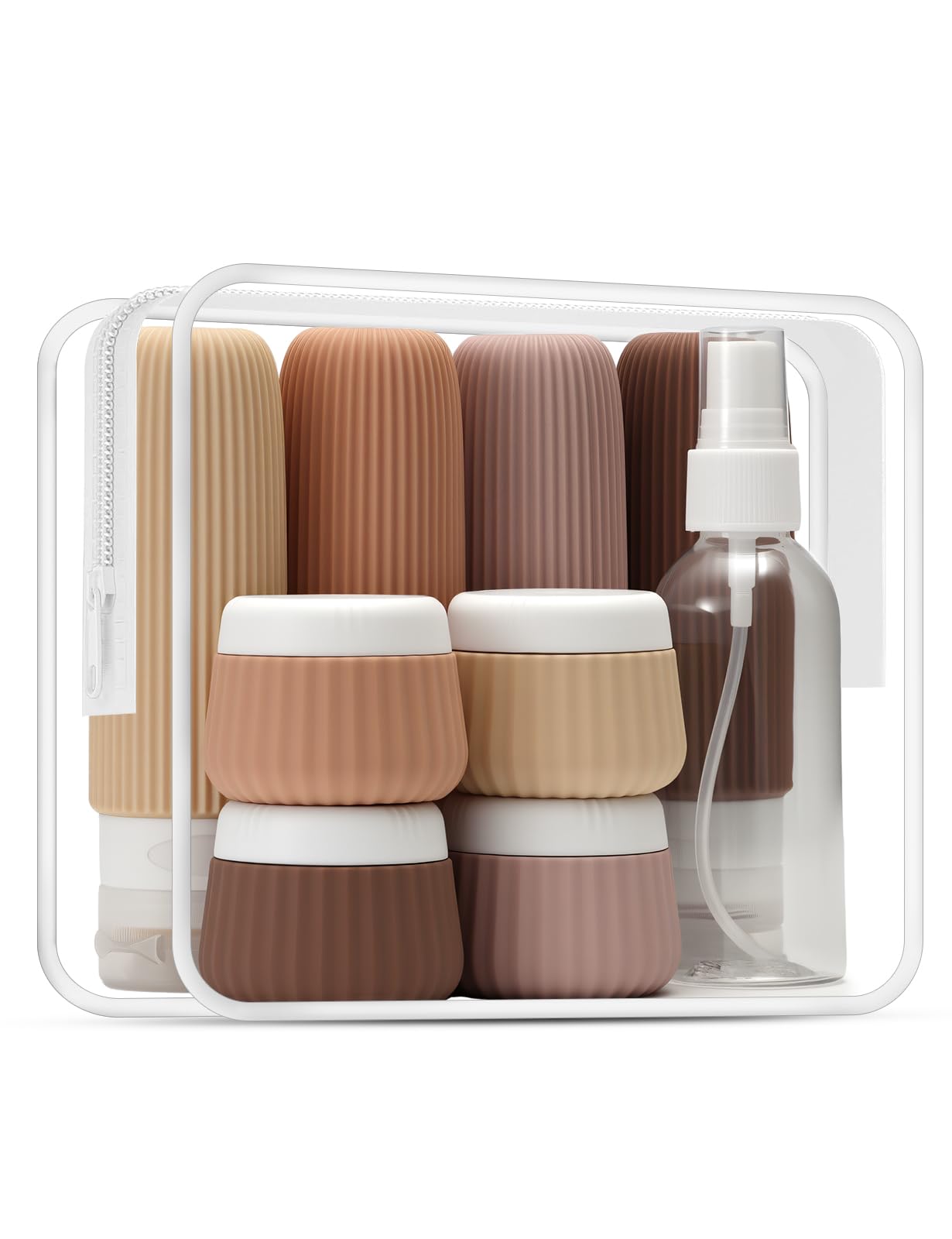 Yiorxu 9-Pack Silicone Travel Bottles – TSA Approved Leak Proof Set