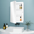 Fundin White Plastic Mirror Cabinet | Recessed & Surface Mount | 40x56cm