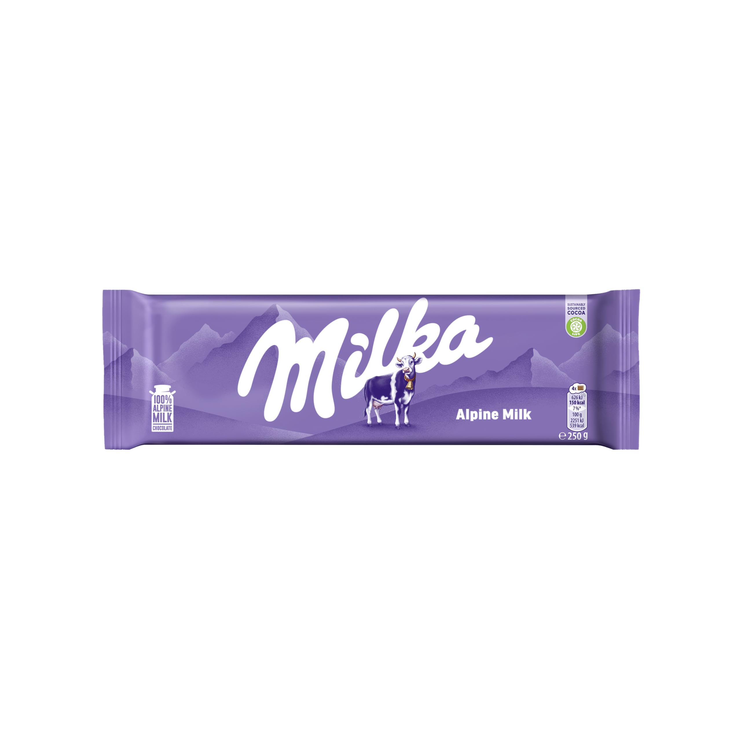 Milka Alpine Milk Chocolate Bars – Smooth Bulk Pack, 250g (17 Count)