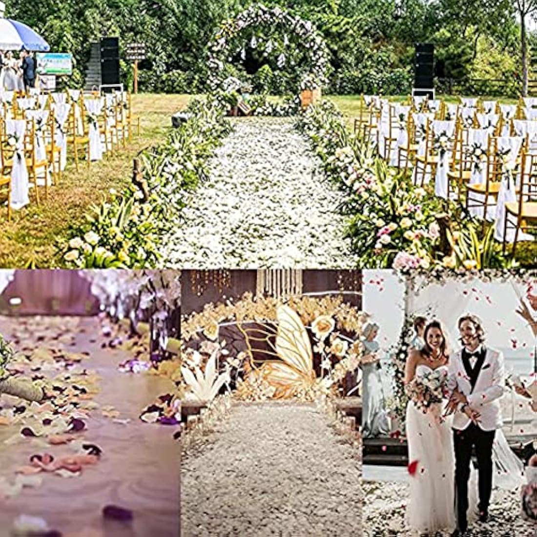 1000Pcs Silk Rose Petals – Yellow Artificial Wedding Decor