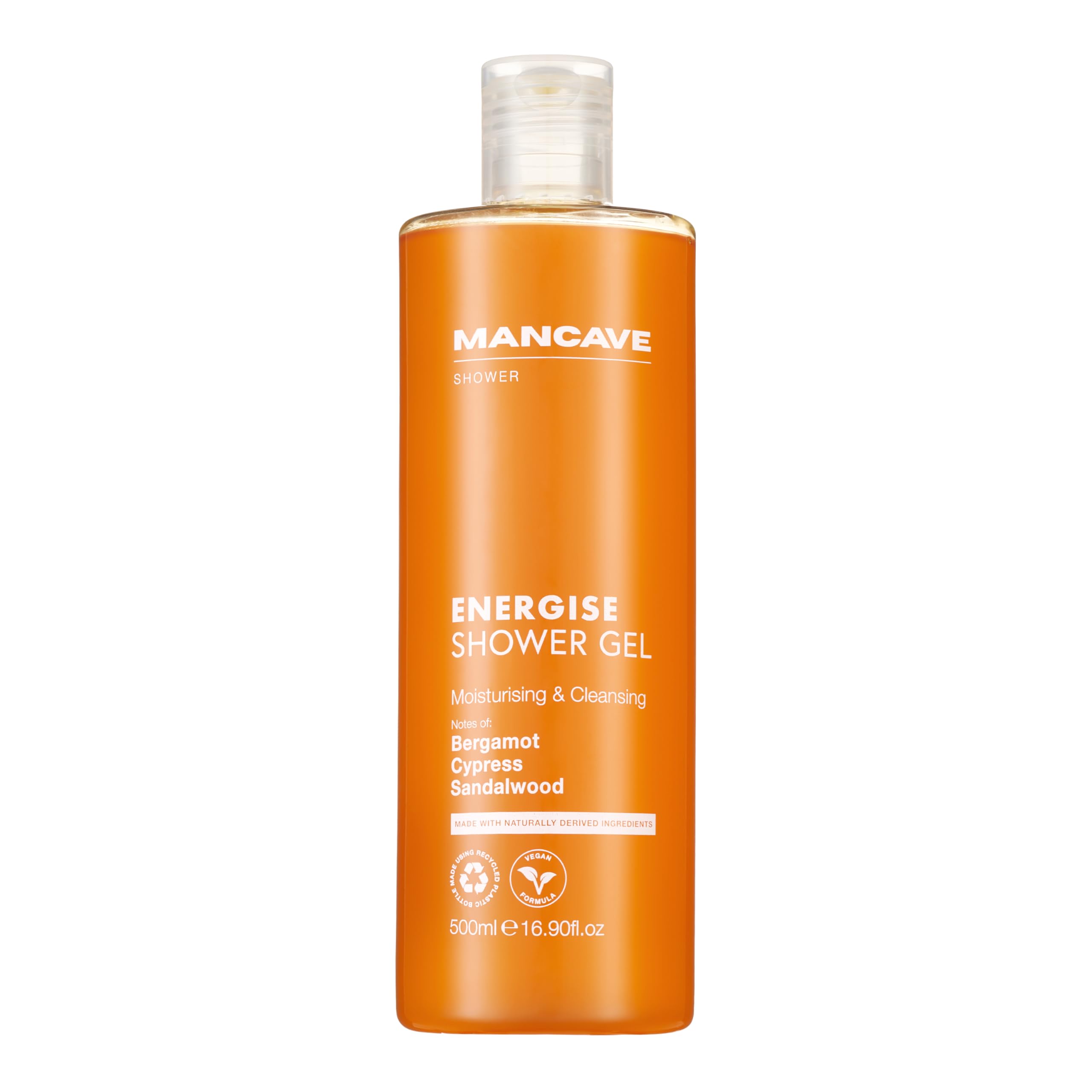 ManCave Energise Shower Gel for Men – Natural Vegan Body Wash