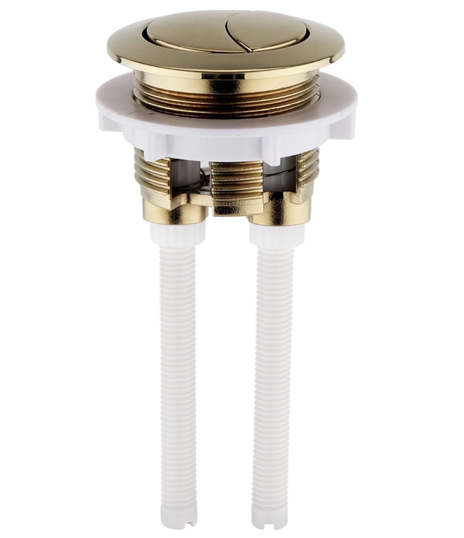 Brushed Brass Dual Flush Toilet Button for 38mm Cistern