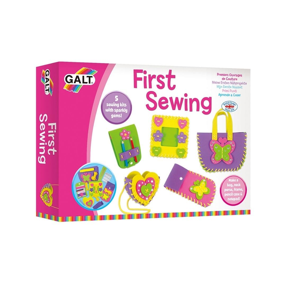 Galt First Sewing Kit for Kids – 5 Beginner Craft Kits for Ages 5+