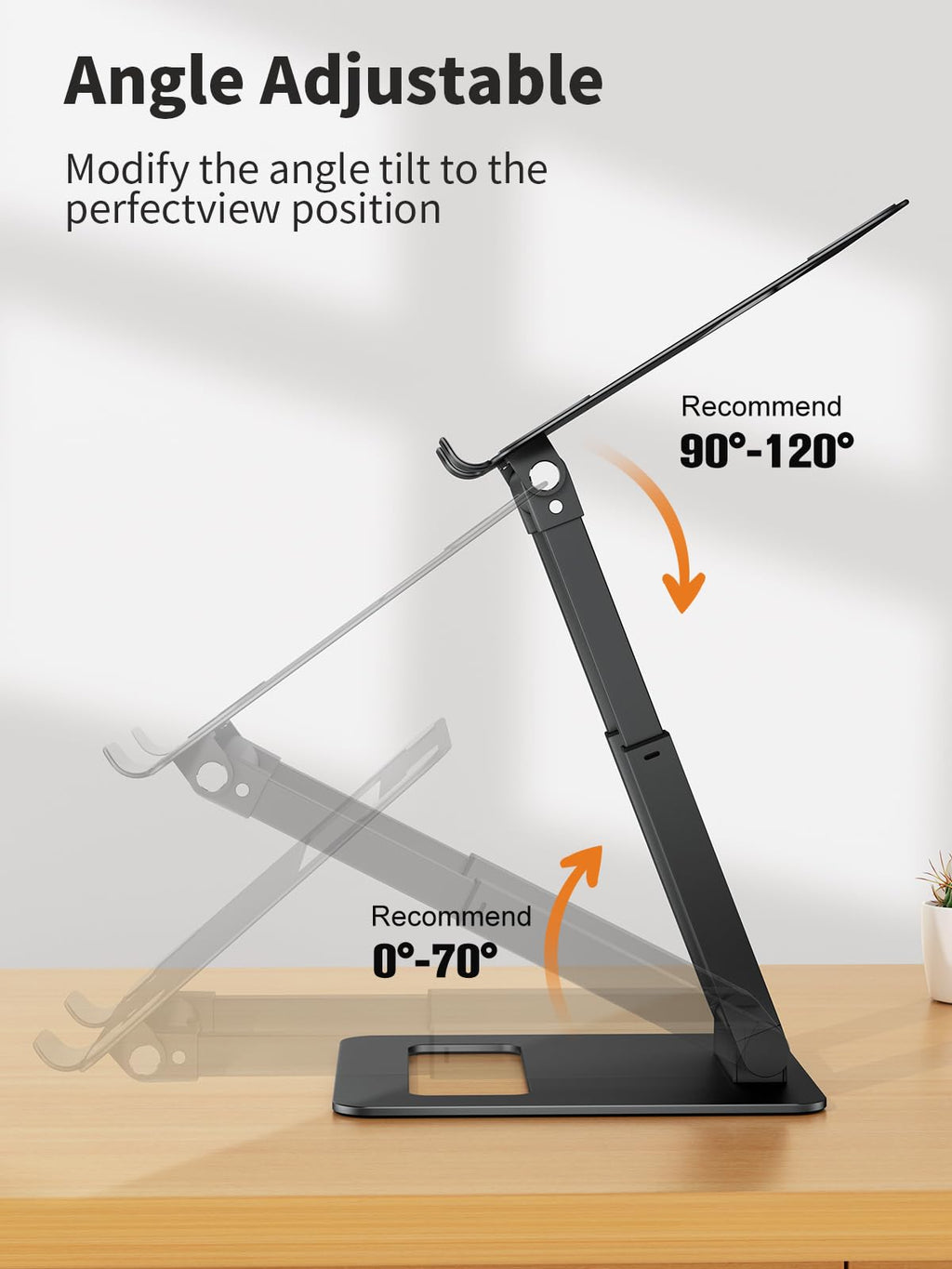 Jolof Store Ergonomic Laptop Stand – Adjustable Aluminum Riser, Black