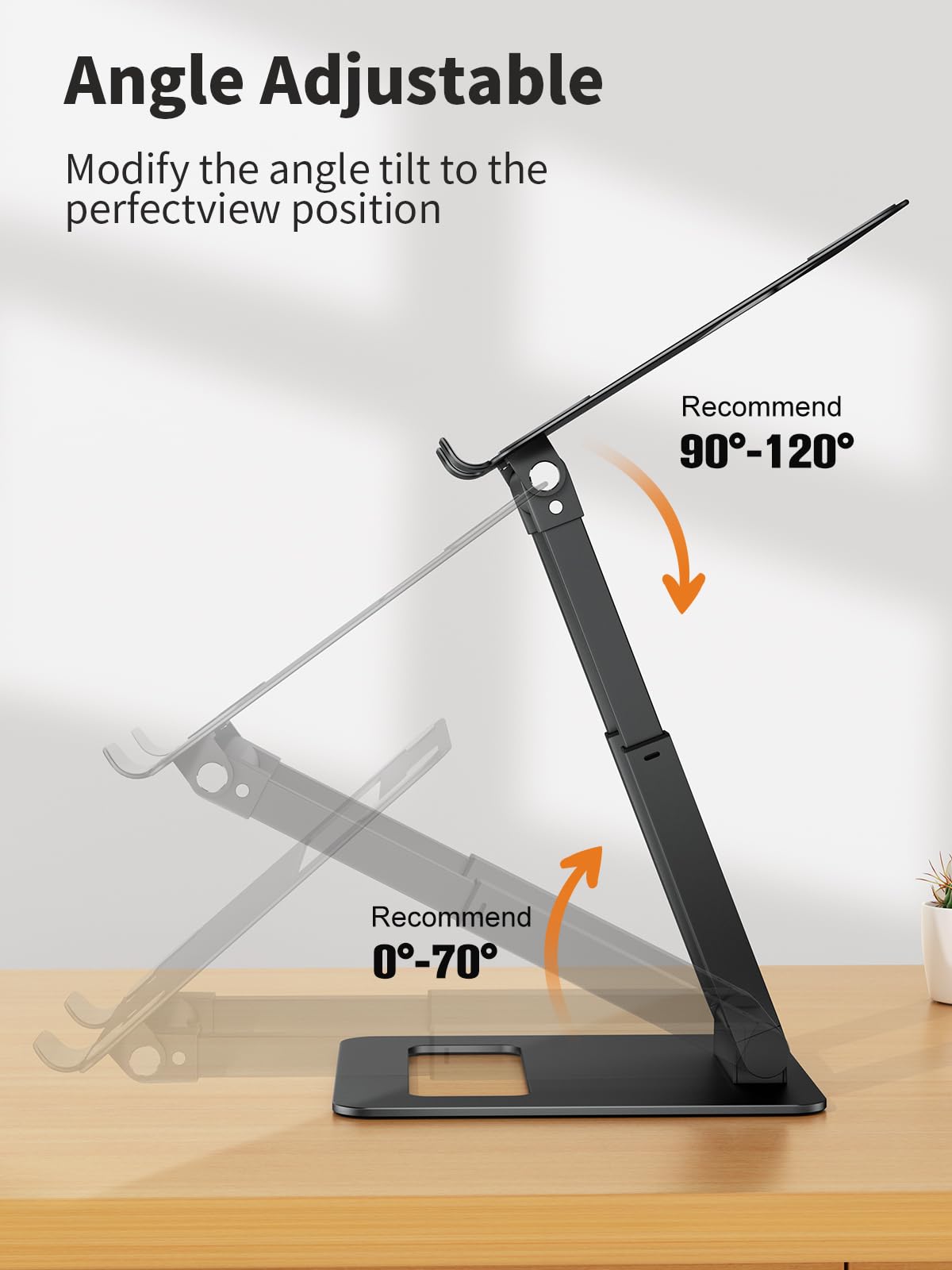 Jolof Store Ergonomic Laptop Stand – Adjustable Aluminum Riser, Black