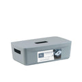 IDEA HOME FLEXISTORE Storage Box 5L – Durable Organizer with Lid and Handles – Unbreakable Plastic – Denim Blue Storage Container for Home and Office