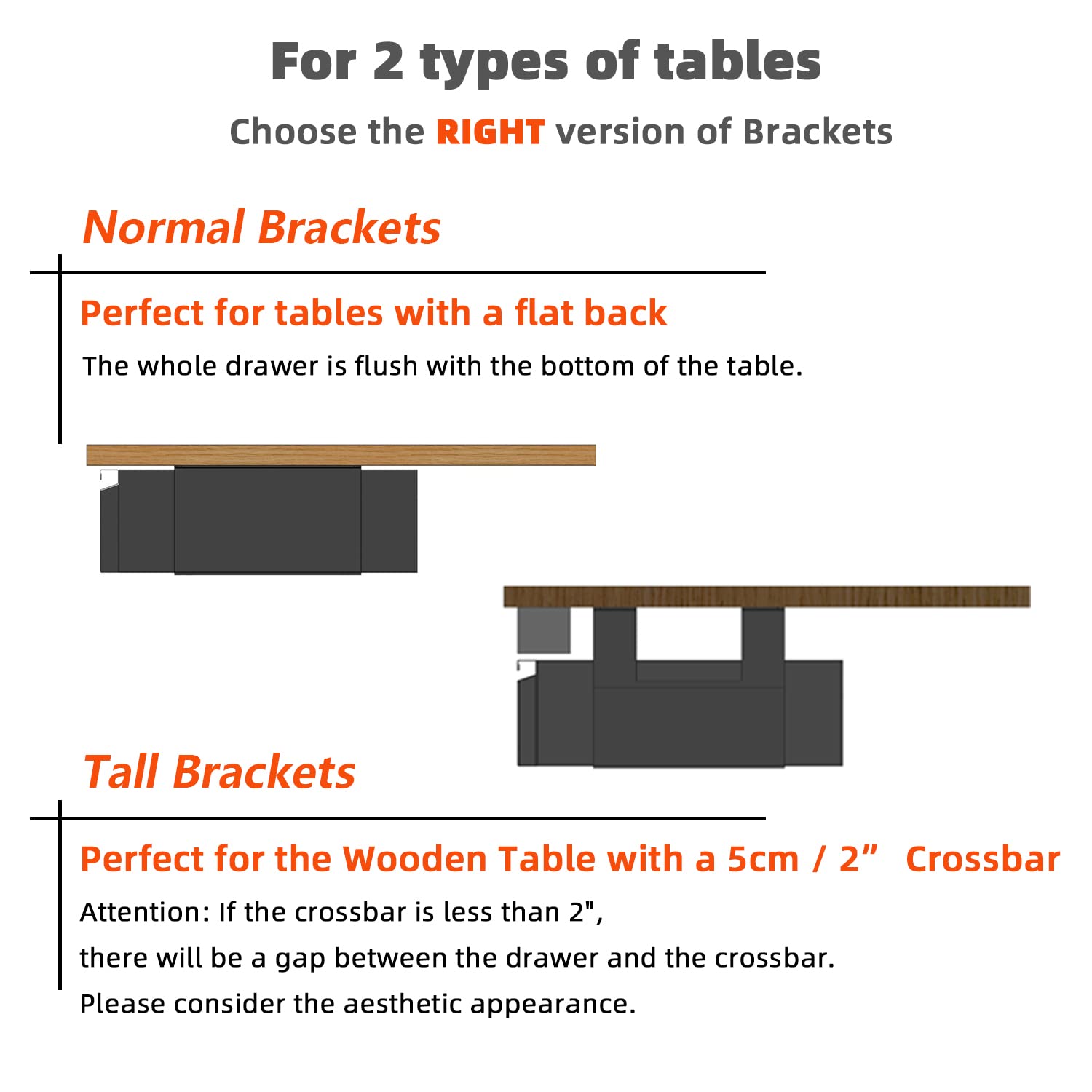 OSteed Large Under Desk Drawer – Metal Pull-out Storage Organizer, Black