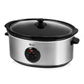 Swan Slow Cooker | 6.5L Large Capacity Kitchen Appliance - Silver