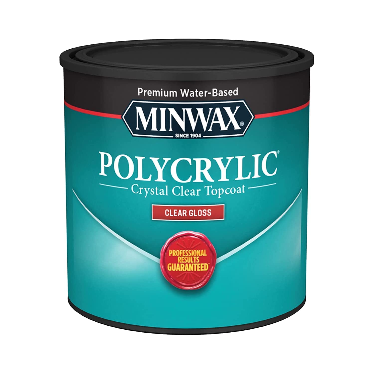 Minwax Polycrylic Protective Wood Finish – Gloss Clear, 1/2 Pint