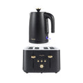 Salter Alchemy Kettle & 4-Slice Toaster Set | Matte Black & Gold