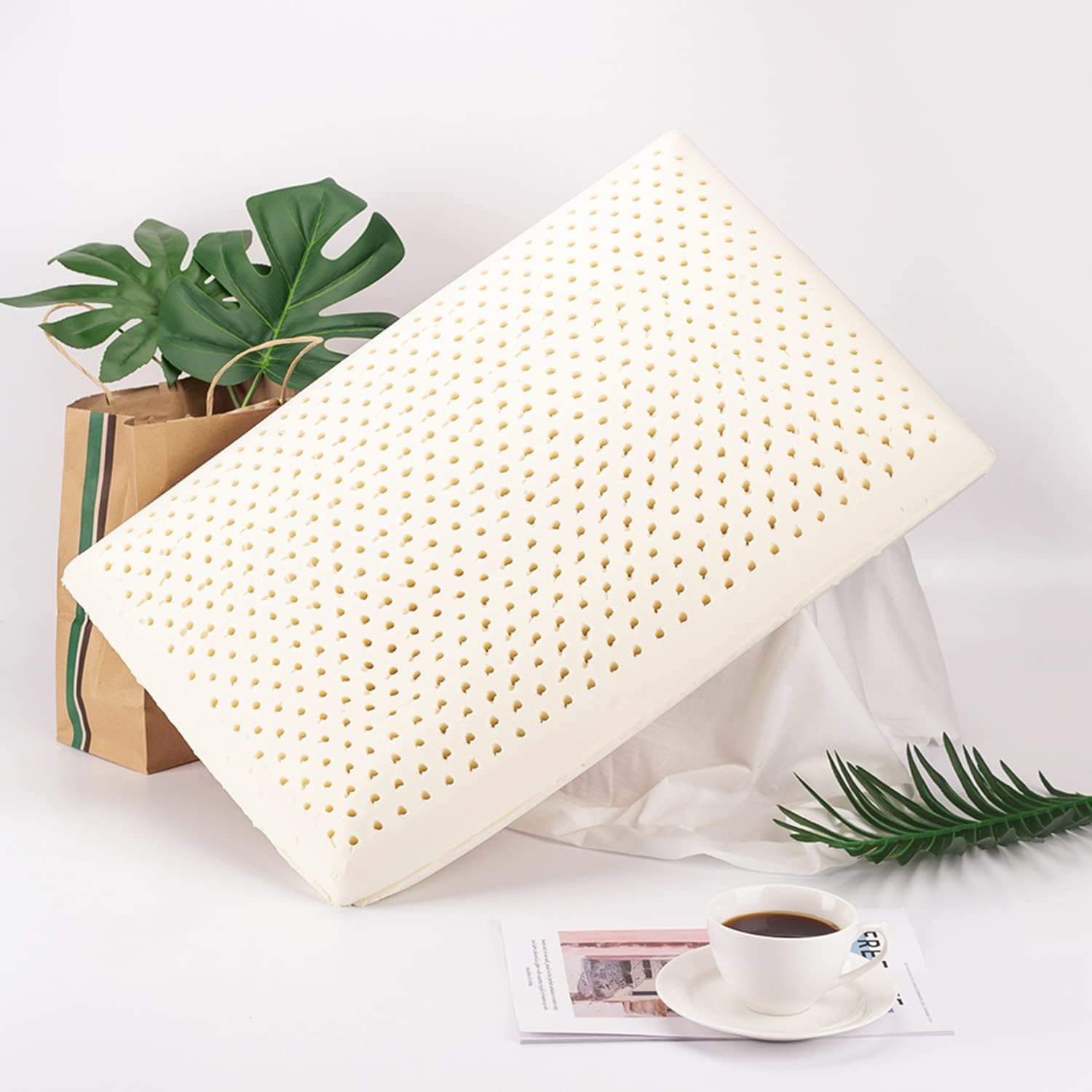 Talatex 100% Natural Latex Pillow – Firm Support Queen for Neck Pain