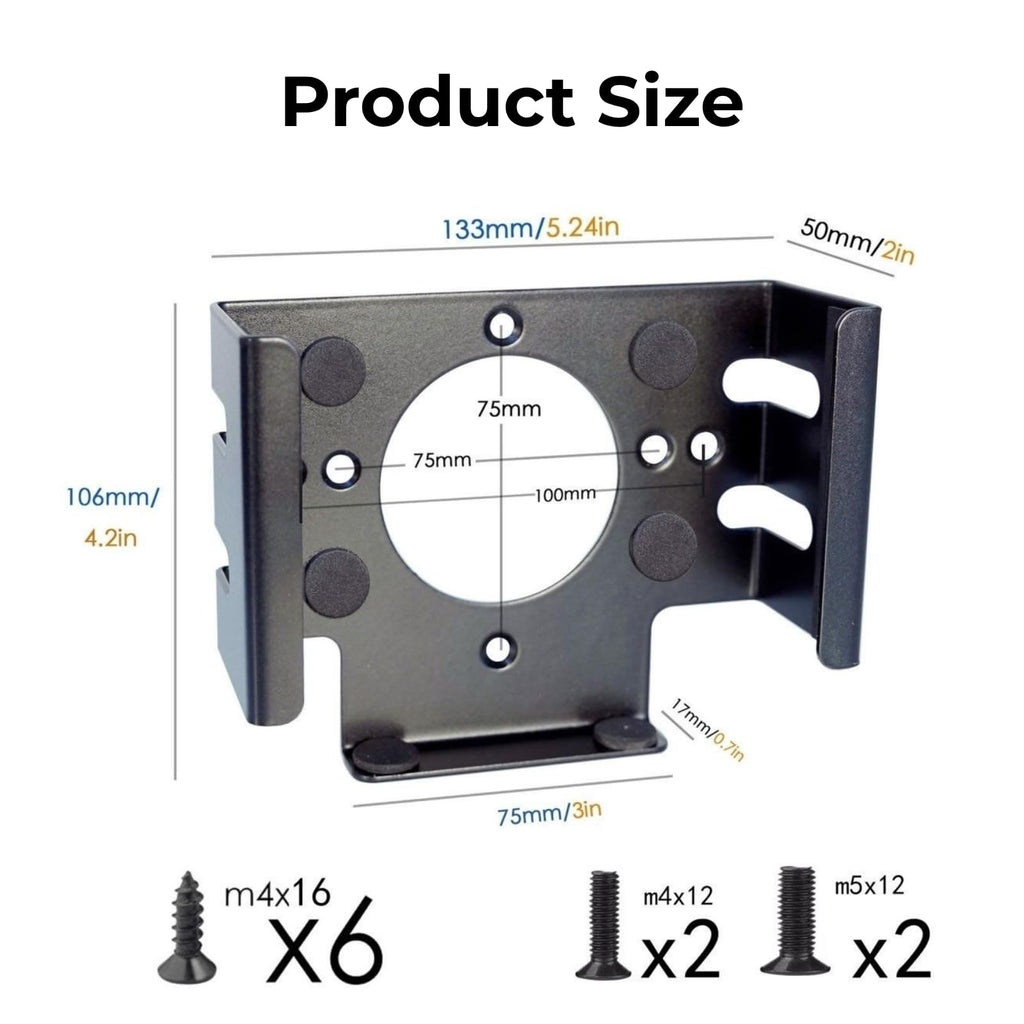 VVGAOGES Aluminum Alloy Stand for Mac Mini M4/M4 Pro - Under Desk Mount Bracket with Cooling Design & Desktop Optimization Black