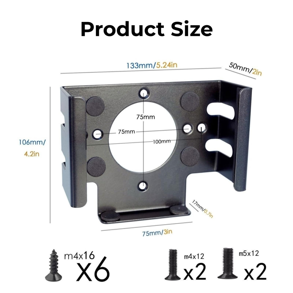 VVGAOGES Aluminum Alloy Stand for Mac Mini M4/M4 Pro - Under Desk Mount Bracket with Cooling Design & Desktop Optimization Black