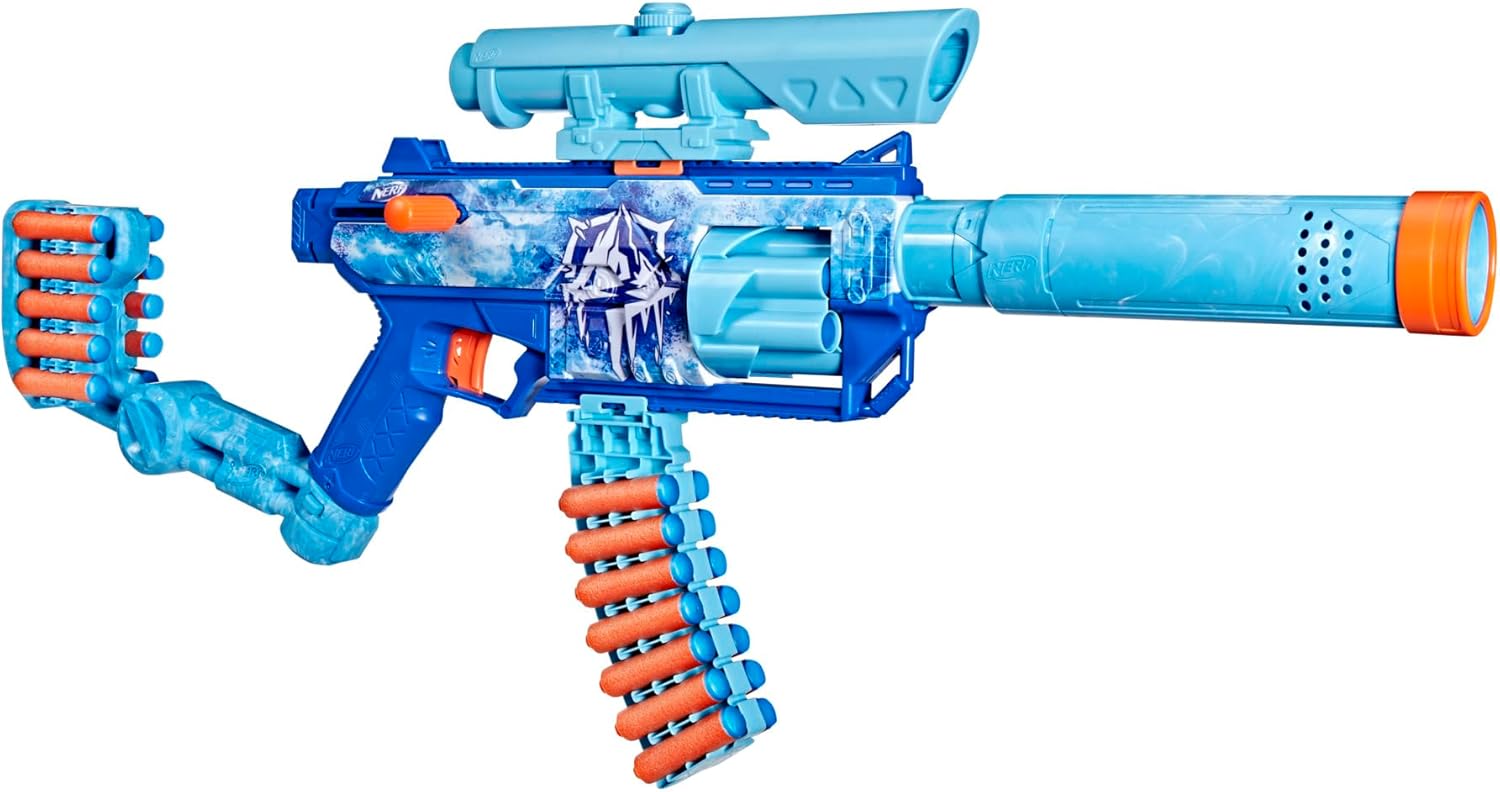 Nerf Loadout FrostFusion Blaster with 30 N1 Darts and 4 Attachments