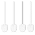 Stainless Steel Toilet Brush Set with Soft Bristles, 4 Pack